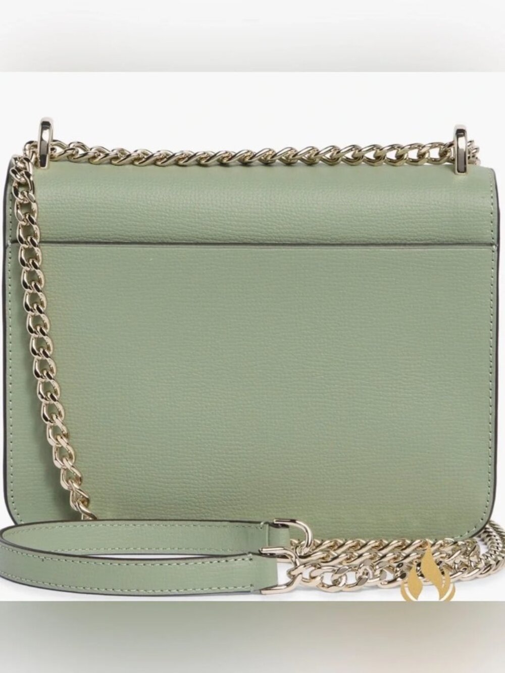 KATE SPADE 'REMI' MINT GREEN LEATHER CROSSBODY WITH GOLD CHAIN NWOT - Picture 4 of 7